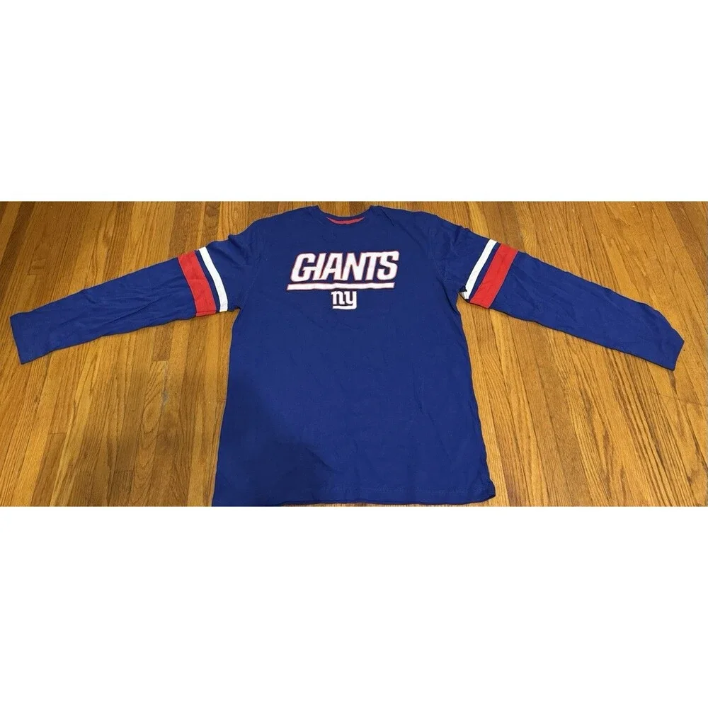 Pair of NFL New York Giants Men’s Large blue long sleeve t-shirt